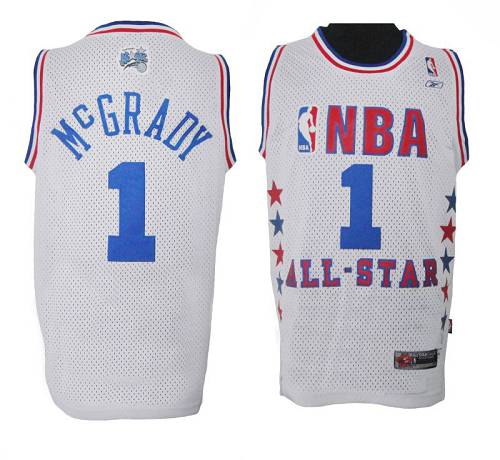 Magic #1 Tracy Mcgrady White 2003 All-Star Stitched NBA Jersey