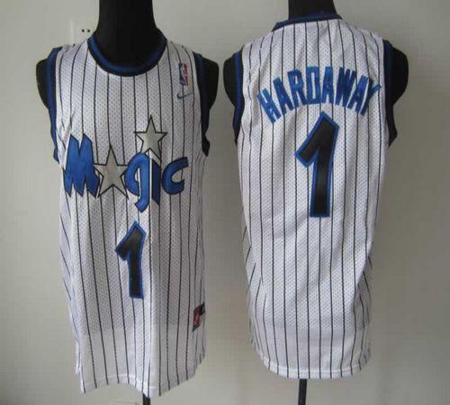 Magic #1 Penny Hardaway White Throwback Stitched NBA Jersey