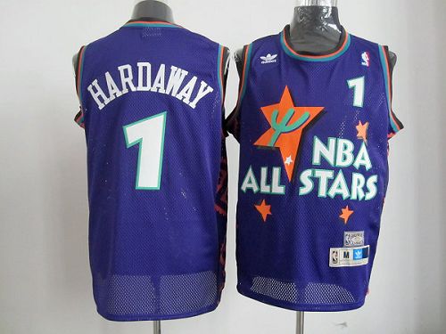 Magic #1 Penny Hardaway Blue All-Star 1995 Stitched NBA Jersey