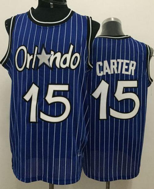 Magic #15 Vince Carter Blue Throwback Stitched NBA Jersey