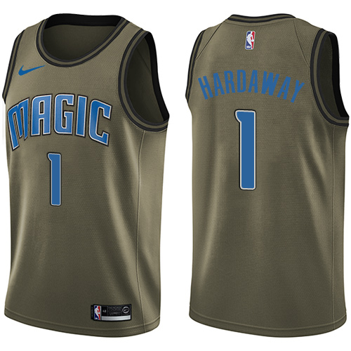 Nike Magic #1 Penny Hardaway Green Salute to Service NBA Swingman Jersey