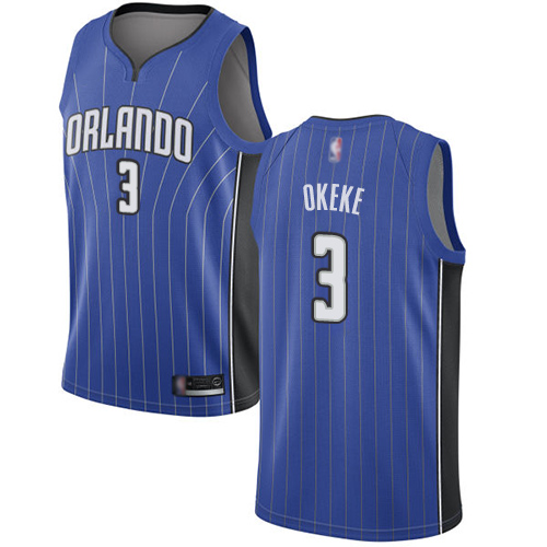 Magic #3 Chuma Okeke Royal Basketball Swingman Icon Edition Jersey