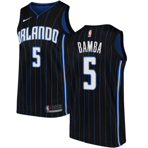 Nike Magic #5 Mohamed Bamba Black NBA Swingman Statement Edition Jersey