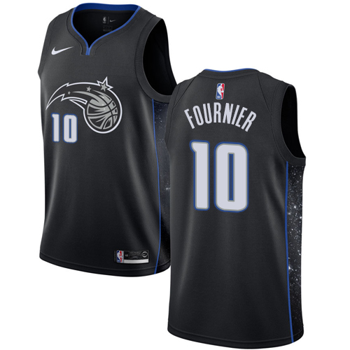 Magic #10 Evan Fournier Black Basketball Swingman City Edition 2018/19 Jersey