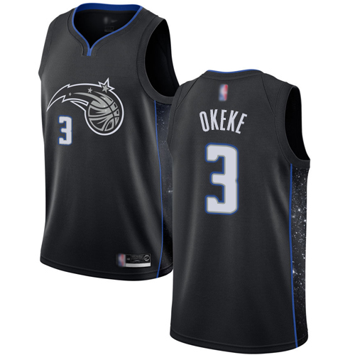 Magic #3 Chuma Okeke Black Basketball Swingman City Edition 2018/19 Jersey