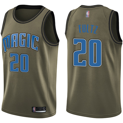 Magic #20 Markelle Fultz Green Basketball Swingman Salute to Service Jersey