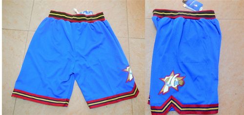 Philadelphia 76ers Blue Throwback NBA Shorts