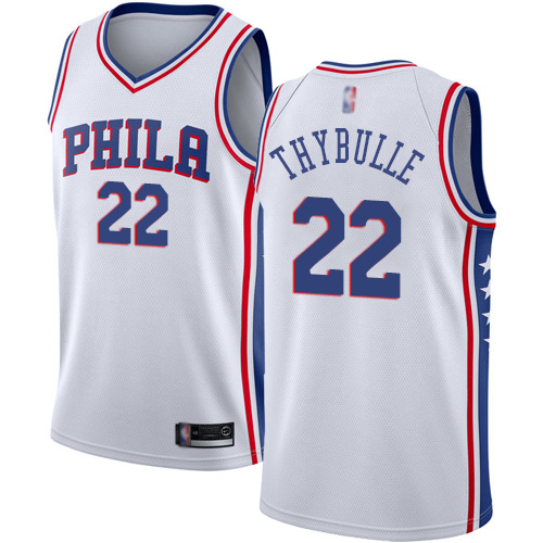 76ers #22 Mattise Thybulle White Basketball Swingman Association Edition Jersey