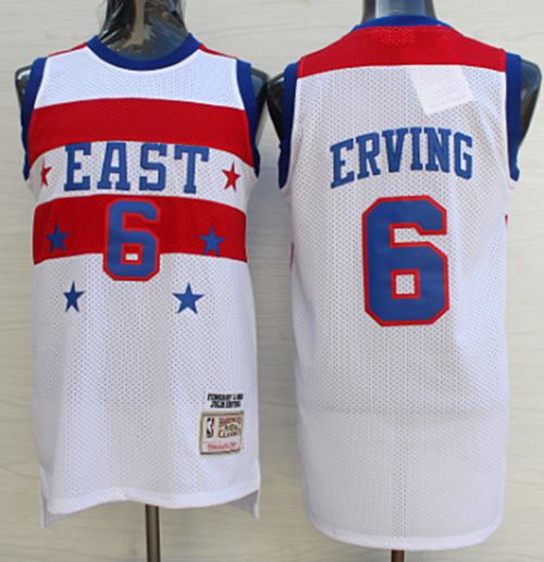 76ers #6 Julius Erving White 1980 All-Star Stitched NBA Jersey