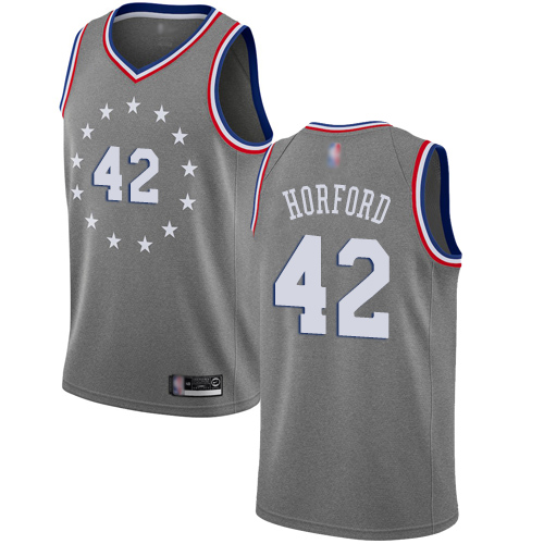 76ers #42 Al Horford Gray Basketball Swingman City Edition 2018/19 Jersey