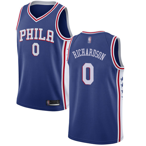 76ers #0 Josh Richardson Blue Basketball Swingman Icon Edition Jersey