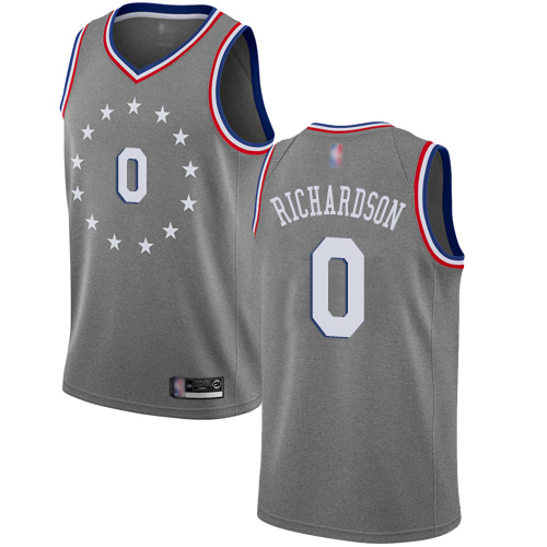 76ers #0 Josh Richardson Gray Basketball Swingman City Edition 2018/19 Jersey