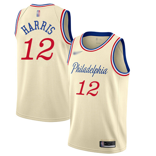 76ers #12 Tobias Harris Cream Basketball Swingman City Edition 2019/20 Jersey