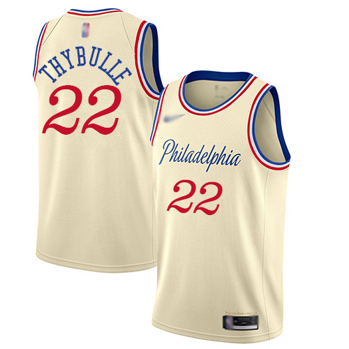 76ers #22 Mattise Thybulle Cream Basketball Swingman City Edition 2019/20 Jersey