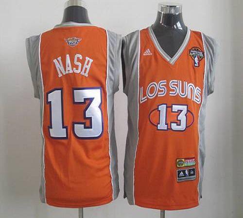 Suns #13 Steve Nash Orange Latin Nights Stitched NBA Jersey