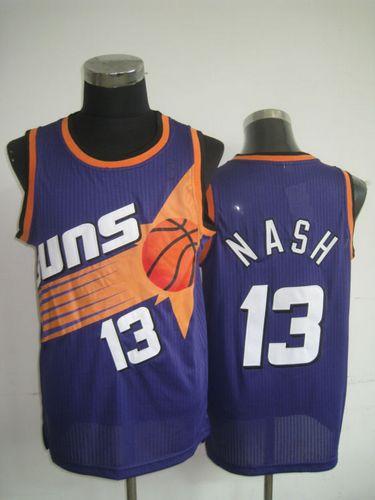 Suns #13 Steve Nash Purple Throwback Stitched NBA Jersey