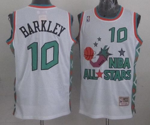 Mitchell And Ness Suns #10 Charles Barkley White 1996 All-Star Stitched NBA Jersey