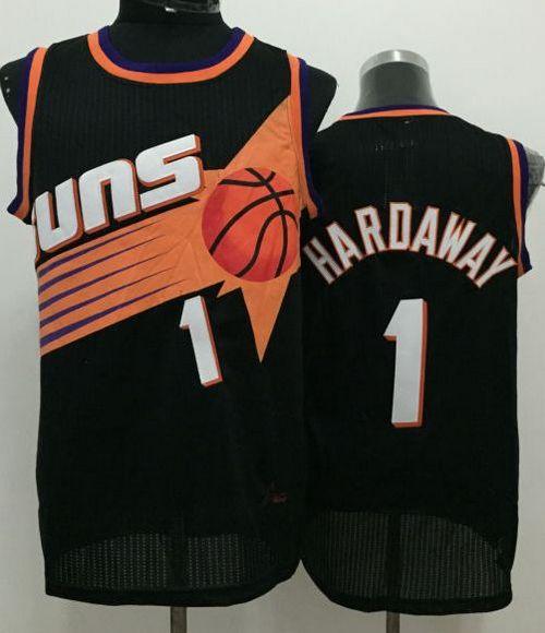 Suns #1 Penny Hardaway Black Throwback Stitched NBA Jersey - Click Image to Close