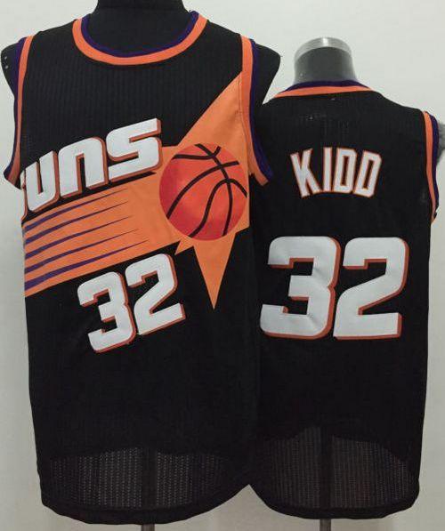 Suns #32 Jason Kidd Black Throwback Stitched NBA Jersey