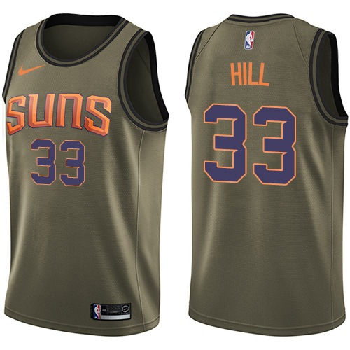 Nike Suns #33 Grant Hill Green Salute to Service NBA Swingman Jersey