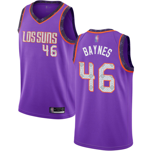 Suns #46 Aron Baynes Purple Basketball Swingman City Edition 2018/19 Jersey