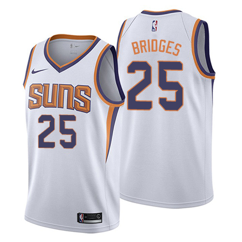 Suns #25 Mikal Bridges White Basketball Swingman Association Edition Jersey