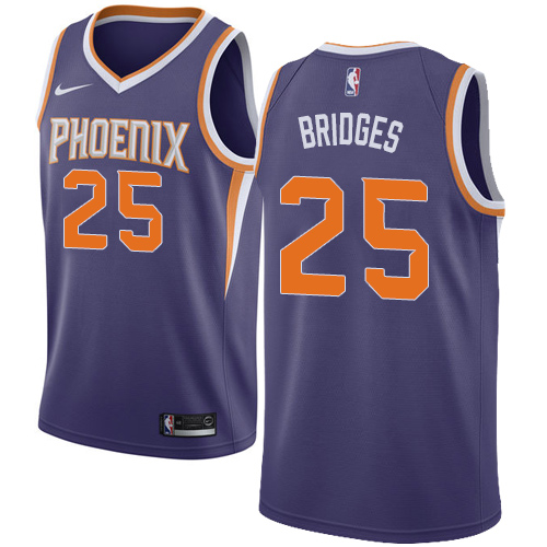 Nike Suns #25 Mikal Bridges Purple NBA Swingman Icon Edition Jersey