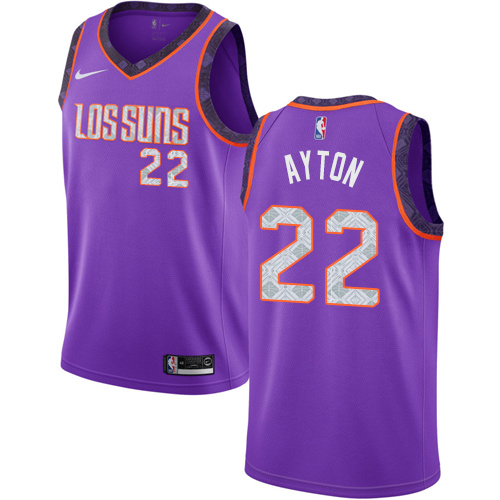 Suns #22 Deandre Ayton Purple Basketball Swingman City Edition 2018/19 Jersey