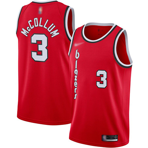 Blazers #3 C.J. McCollum Red Basketball Swingman Hardwood Classics Jersey