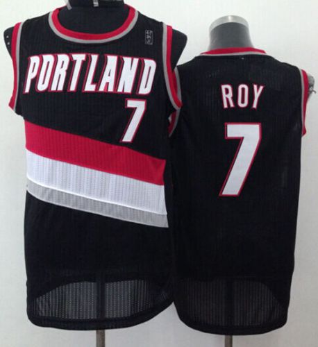 Revolution 30 Blazers #7 Brandon Roy Black Stitched NBA Jersey - Click Image to Close