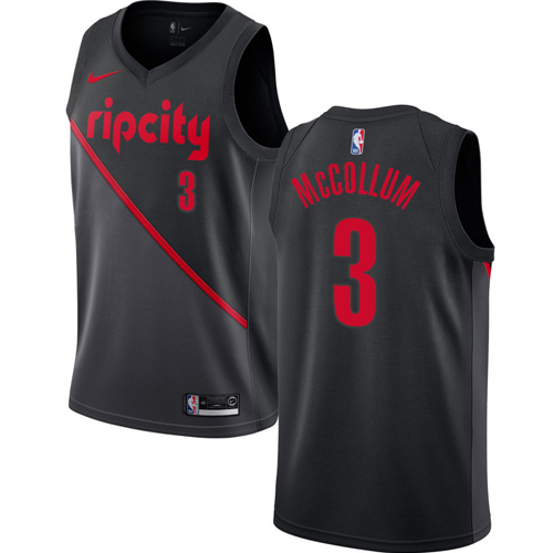 Nike Blazers #3 C.J. McCollum Black NBA Swingman City Edition 2018/19 Jersey