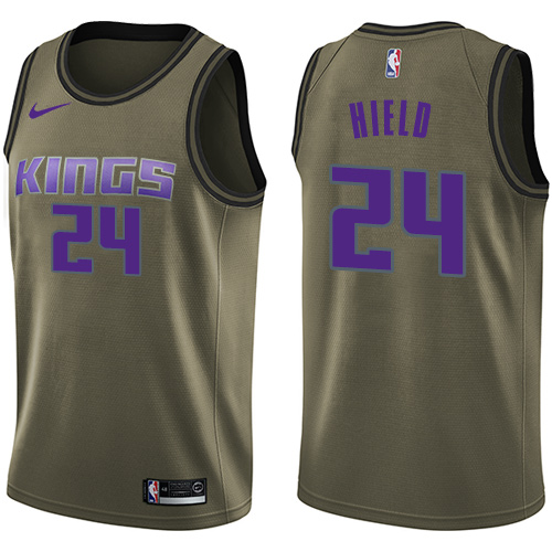 Nike Kings #24 Buddy Hield Green Salute to Service NBA Swingman Jersey