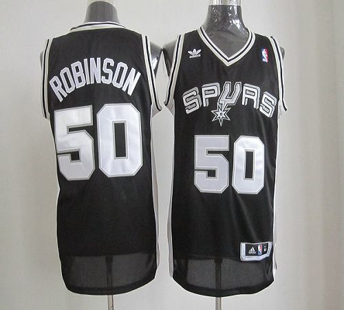 Revolution 30 Spurs #50 David Robinson Black Stitched NBA Jersey