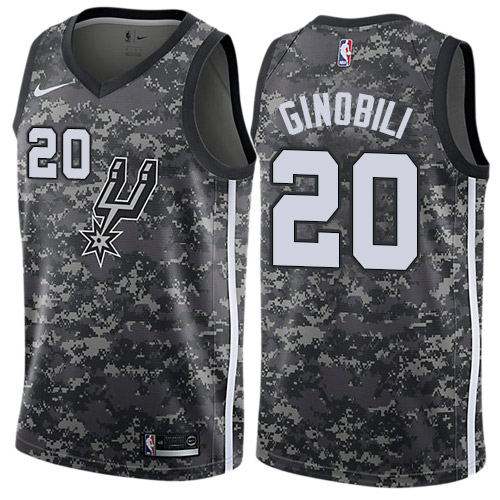 Spurs #20 Manu Ginobili Black Basketball Swingman City Edition 2018/19 Jersey