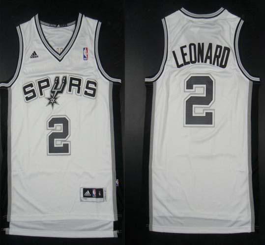 Revolution 30 Spurs #2 Kawhi Leonard White Stitched NBA Jersey - Click Image to Close