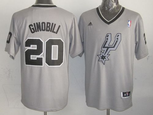 Spurs #20 Manu Ginobili Grey 2013 Christmas Day Swingman Stitched NBA Jersey