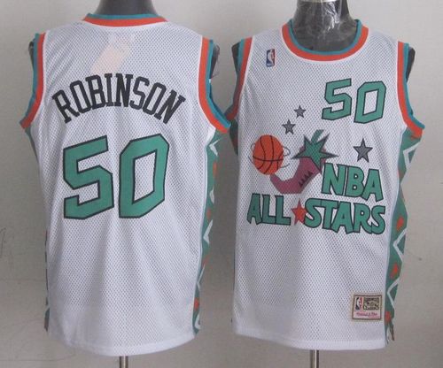 Mitchell And Ness Spurs #50 David Robinson White 1996 All-Star Stitched NBA Jersey