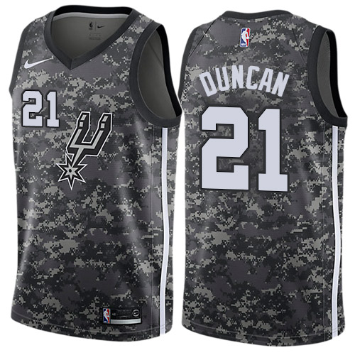 Spurs #21 Tim Duncan Black Basketball Swingman City Edition 2018/19 Jersey