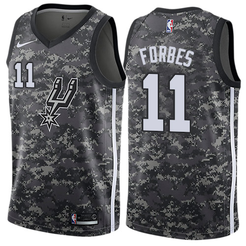 Spurs #11 Bryn Forbes Black Basketball Swingman City Edition 2018/19 Jersey