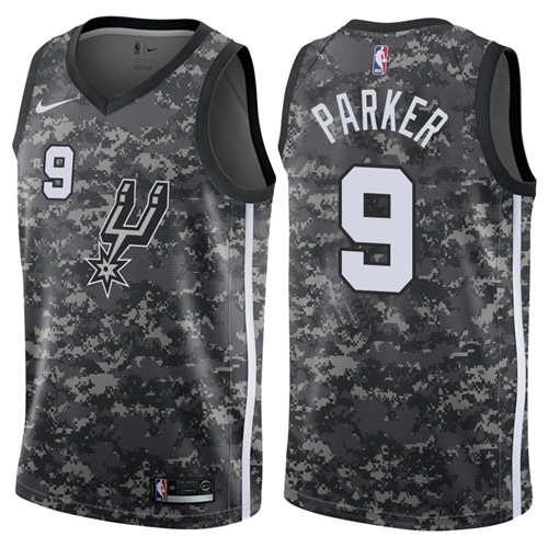 Nike Spurs #9 Tony Parker Camo NBA Swingman City Edition Jersey - Click Image to Close