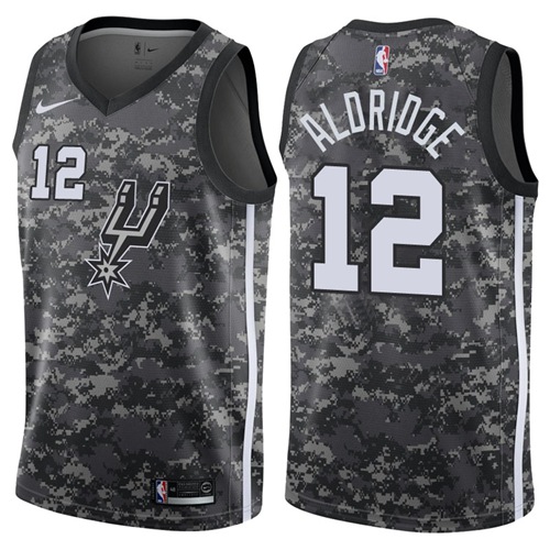 Nike Spurs #12 LaMarcus Aldridge Camo NBA Swingman City Edition Jersey - Click Image to Close