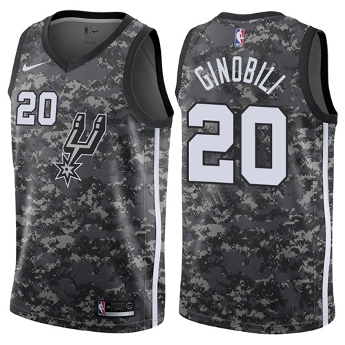 Nike Spurs #20 Manu Ginobili Camo NBA Swingman City Edition Jersey