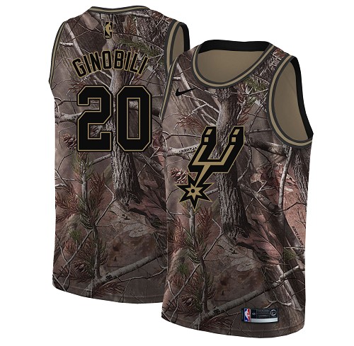 Nike Spurs #20 Manu Ginobili Camo NBA Swingman Realtree Collection Jersey