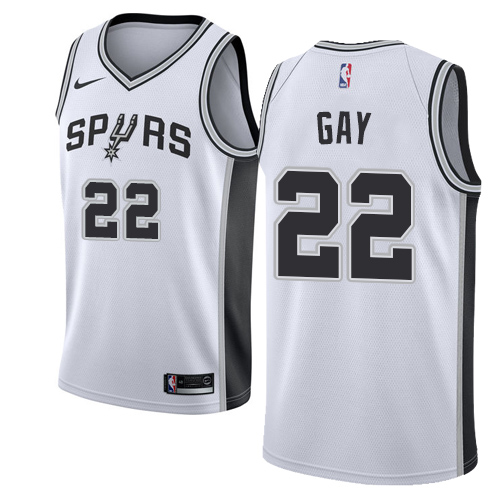 Nike Spurs #22 Rudy Gay White NBA Swingman Association Edition Jersey