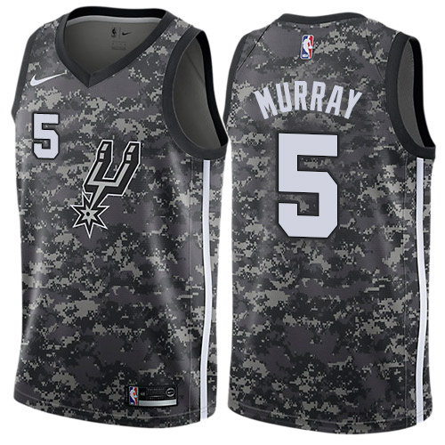 Spurs #5 Dejounte Murray Black Basketball Swingman City Edition 2018/19 Jersey