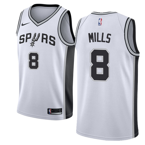 Nike Spurs #8 Patty Mills White NBA Swingman Association Edition Jersey