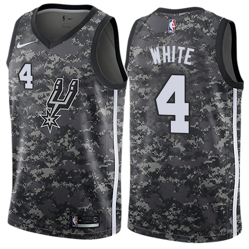 Spurs #4 Derrick White Black Basketball Swingman City Edition 2018/19 Jersey