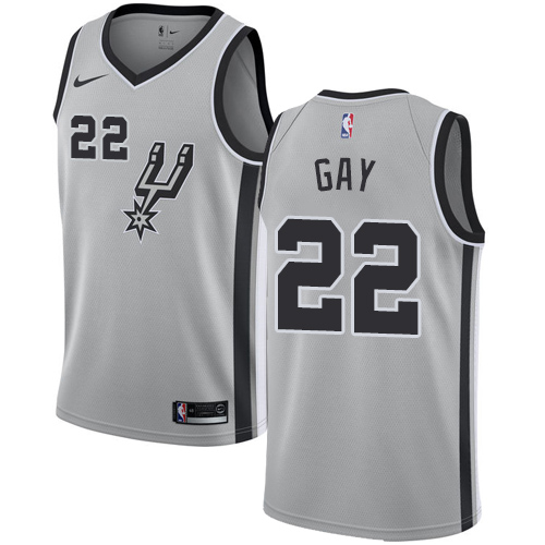 Nike Spurs #22 Rudy Gay Silver NBA Swingman Statement Edition Jersey