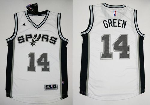 Revolution 30 Spurs #14 Danny Green White Stitched NBA Jersey - Click Image to Close