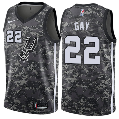 Spurs #22 Rudy Gay Black Basketball Swingman City Edition 2018/19 Jersey